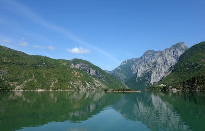 The 3 hour ferry ride through the mountains of Northern Albania that blew us away (and should be on everyones bucket list!), shkoder, skhoder, albania, tirana, mountains, adventure, hike, off the beaten track, off the beaten path, explore, ferry, valbona, albanian alps, Koman, komani, lake, local, rural, fjords, feirze, things to do in Albania, things to see