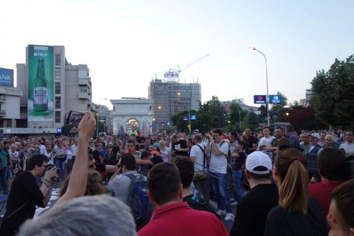 skopje protest, COLOURFUL REvolution, colorful, protesting, things to see in skopje, alternative things, weird buildings in skopje, macedonia, former yugoslavian replublic of macedonia. FYROM, paint bomb, crazy, flares, politics, government, skopje 2014, quirky, off the beaten path, off the beaten track, 