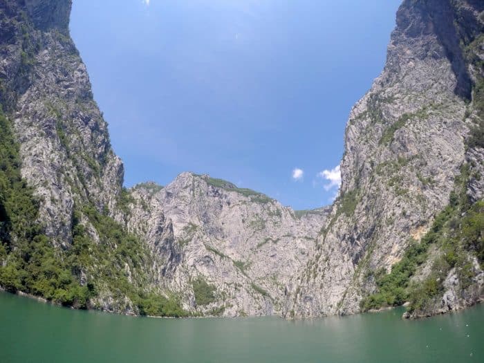 The 3 hour ferry ride through the mountains of Northern Albania that blew us away (and should be on everyones bucket list!), shkoder, skhoder, albania, tirana, mountains, adventure, hike, off the beaten track, off the beaten path, explore, ferry, valbona, albanian alps, Koman, komani, lake, local, rural, fjords, feirze, things to do in Albania, things to see