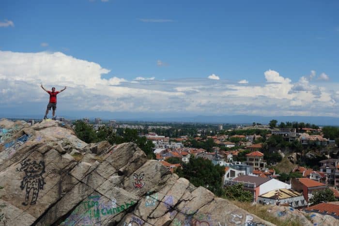 Plovdiv: The ancient Roman city with a young bohemian charm, amazing street art, climbing, scrambling, hill, explore, adventure, things to do in Plovdiv, things to see, what to do, top 10, ten, Ottoman, Old Town, Balabanov's house, Danov house, ethnographic museum, graffiti, Roman amphitheatre, Alyosha Soviet Army Memorial, viewpoint, Bunarjik Hill, Alyosha Skurlatov, Roman Stadium, hike, Trimontium, Dzhumaya Mosque, The trap, Kapana, art, creative, craft, artists, airBnB