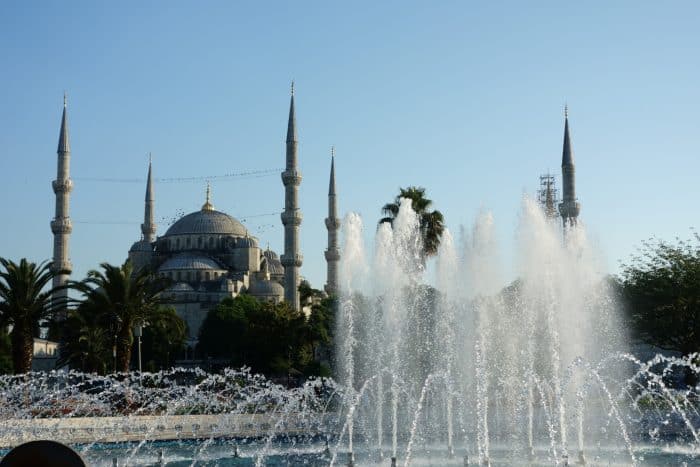Istanbul, places to see in istanbul, history, asia, Europe, things to do, top things to see, what to do, where to go, turkey, turkiye, adventure, explore, romance of travel, bucket list,Hagia Sophia, Haggia, Sofia, Blue Mosque, Sultan Ahmed Mosque, Byzantine, Ottoman, sultan, how old is the blue mosque, how old is the hagia sophia, what do I need to wear to visit the Blue Mosque, clothing, requirements, price, cost, opening times, restrictions, women, men, legs, head, scarf, muslim, islam, prayer, call to prayer, minarets, why is the blue mosque called the blue mosque, tiles, decoration, age, open to visitors, tourists, can I go inside the blue mosque, 