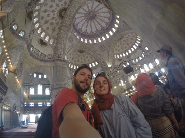 Istanbul, places to see in istanbul, history, asia, Europe, things to do, top things to see, what to do, where to go, turkey, turkiye, adventure, explore, romance of travel, bucket list,Hagia Sophia, Haggia, Sofia, Blue Mosque, Sultan Ahmed Mosque, Byzantine, Ottoman, sultan, how old is the blue mosque, how old is the hagia sophia, what do I need to wear to visit the Blue Mosque, clothing, requirements, price, cost, opening times, restrictions, women, men, legs, head, scarf, muslim, islam, prayer, call to prayer, minarets, why is the blue mosque called the blue mosque, tiles, decoration, age, open to visitors, tourists, can I go inside the blue mosque, 
