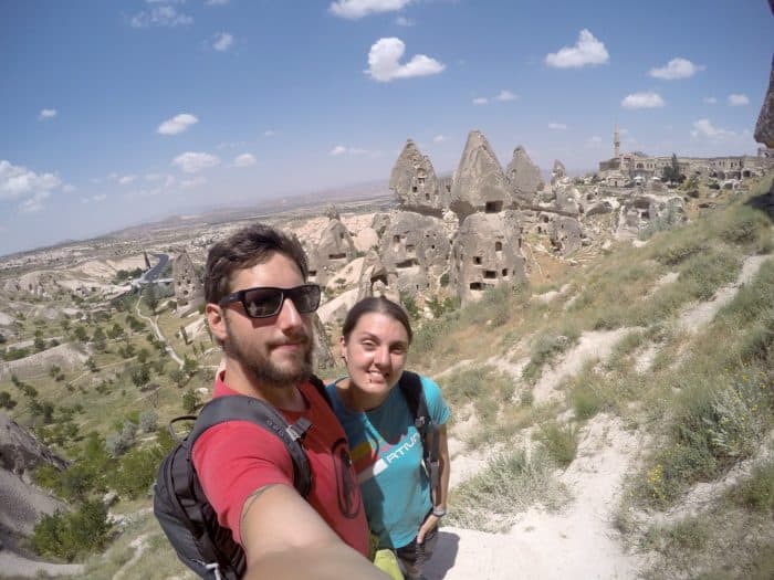A guide to Cappadocia: The magical, dream like, out of this world landscape that we flew above, history, asia, Europe, things to do, top things to see, what to do, where to go, turkey, turkiye, adventure, explore, romance of travel, bucket list, Fethiye, Goreme, Nevsehir, how to get to cappadocia, bus, flight, plane, Kayseri, Byzantine, Uchisar, Balloon Ride, fairy chimneys, Rose Valley, Cavusin villages, Pigeon Valley, Mount Erciyes, Uchisar castle, Derinkuyu, underground city, Ihlara Valley, desert, Melendiz river, Ağaçaltı cave church, Selime Monastery, things to do in Cappadocia, where to go in cappadocia, 