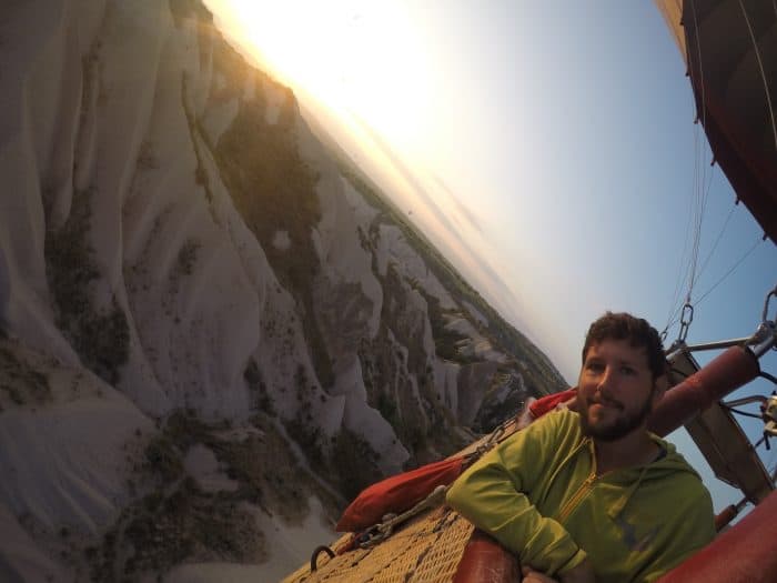  Hot air balloon cappadocia, Cappadocia, Capadoccia, Kappadocia, Kappadokiya, Turkey, Turkiye, hotair balloon, ballooning, Goreme, Voyager balloons, voyager cappadocia, bucket list, dream destination, sun rise, fairytale, fairy towers, GoPro, Rose Valley, price, 