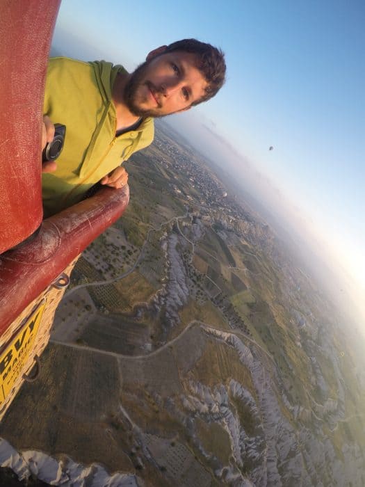 Hot air balloon cappadocia, Cappadocia, Capadoccia, Kappadocia, Kappadokiya, Turkey, Turkiye, hotair balloon, ballooning, Goreme, Voyager balloons, voyager cappadocia, bucket list, dream destination, sun rise, fairytale, fairy towers, GoPro, Rose Valley, price, 