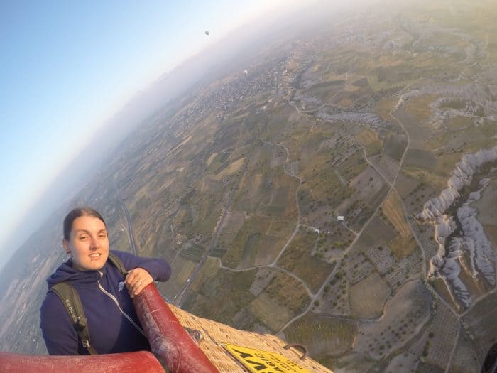 Hot air balloon cappadocia, Cappadocia, Capadoccia, Kappadocia, Kappadokiya, Turkey, Turkiye, hotair balloon, ballooning, Goreme, Voyager balloons, voyager cappadocia, bucket list, dream destination, sun rise, fairytale, fairy towers, GoPro, Rose Valley, price, 