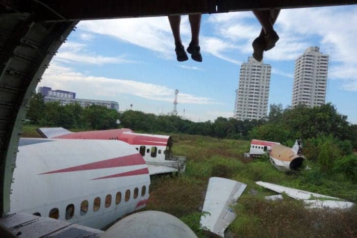 Bangkok Airplane graveyard, Off the beaten track Bangkok: Visiting the Airplane Graveyard & almost getting syringed by a 7 year old, urbex, urban exploring, urban exploration, aeroplane graveyard, airplane, crash, mystery, dangerous, off the beaten path, off the beaten track, explore, adventure, Thailand, backpacking, travelling, traveling, Asia, South East Asia, Stories, Crazy,