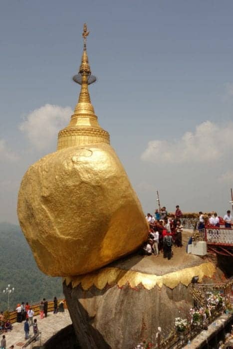 Myanmar golden rock, Kyaiktiyo Pagoda, how to visit Kyaiktiyo Pagoda, Bago, How to visit the Kyaiktiyo Pagoda from Yangon, day trip, bus, train, flight, hike, clothing, women, buddhism, How to visit the Golden Rock Pagoda from Yangon, Bago, Lake Inle, Mandalay, Bagan, Kyaikto, Kinpun, village, hotel, hostel, accommodation, truck, how to visit, rules, long pants, long trousers, longyi, skirt, golden rock hotel myanmar, 