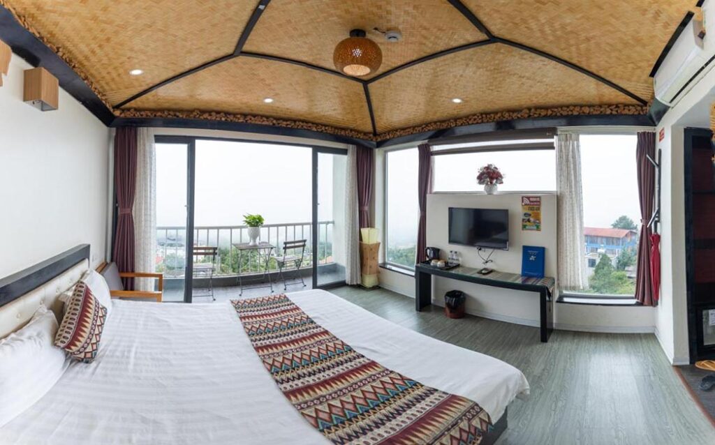 A room in the Phuong Nam hotel in Sapa, Vietnam