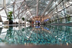 Oryx airport hotel swimming pool in Doha, Qatar