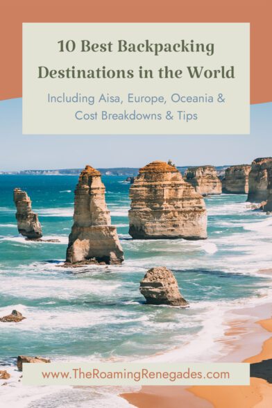 Best Backpacking destinations in the world pinterest image