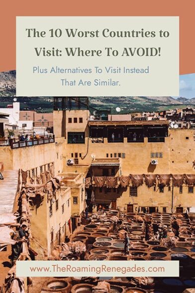 Worst countries to visit Pinterest image