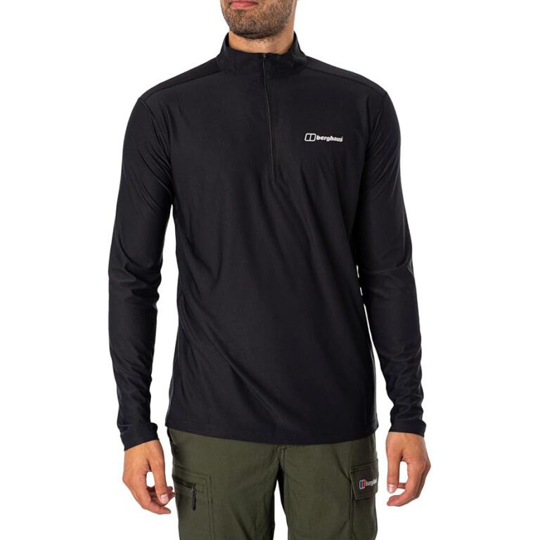 Berghaus mens long sleeve black base layer