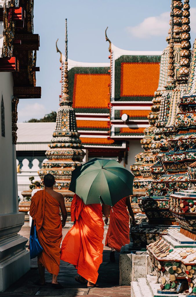 thailand southeast asia bangkok temple monks wat pho