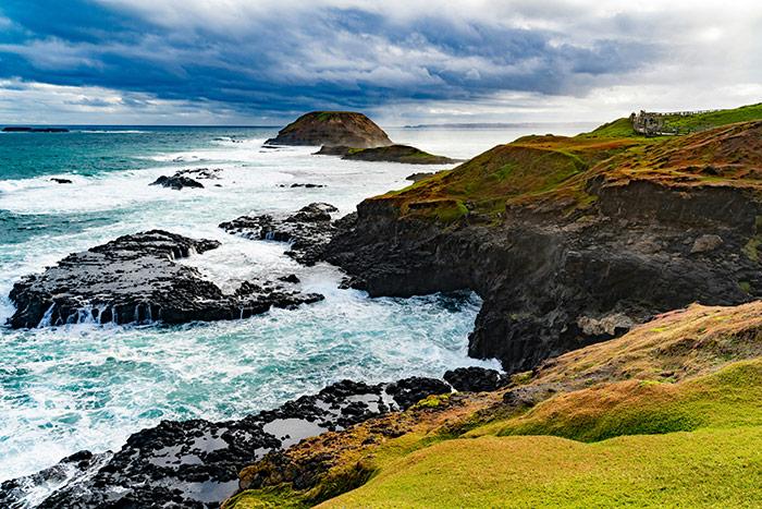 The rugged coastline of Philip Island off the coast of Melbourne, Australia