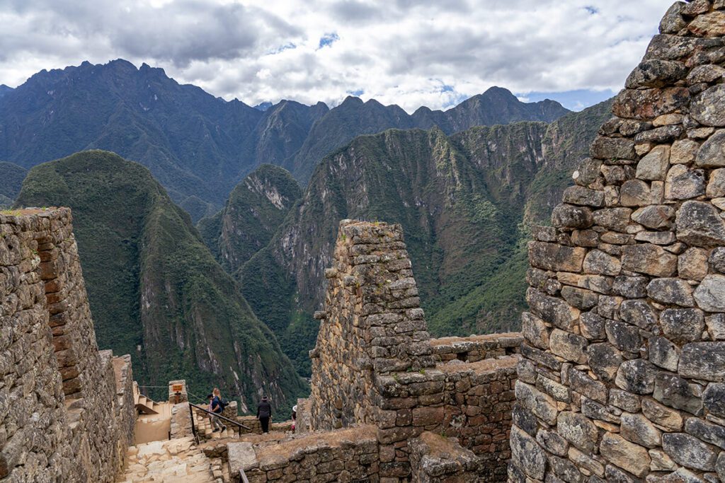 The view of the Sacred Valley from inside the ruins of Machu Picchu on Circuit 3
